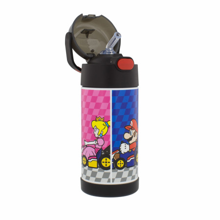 Super Mario Bros. Mario Kart Thermos 12oz Water Bottle with Straw